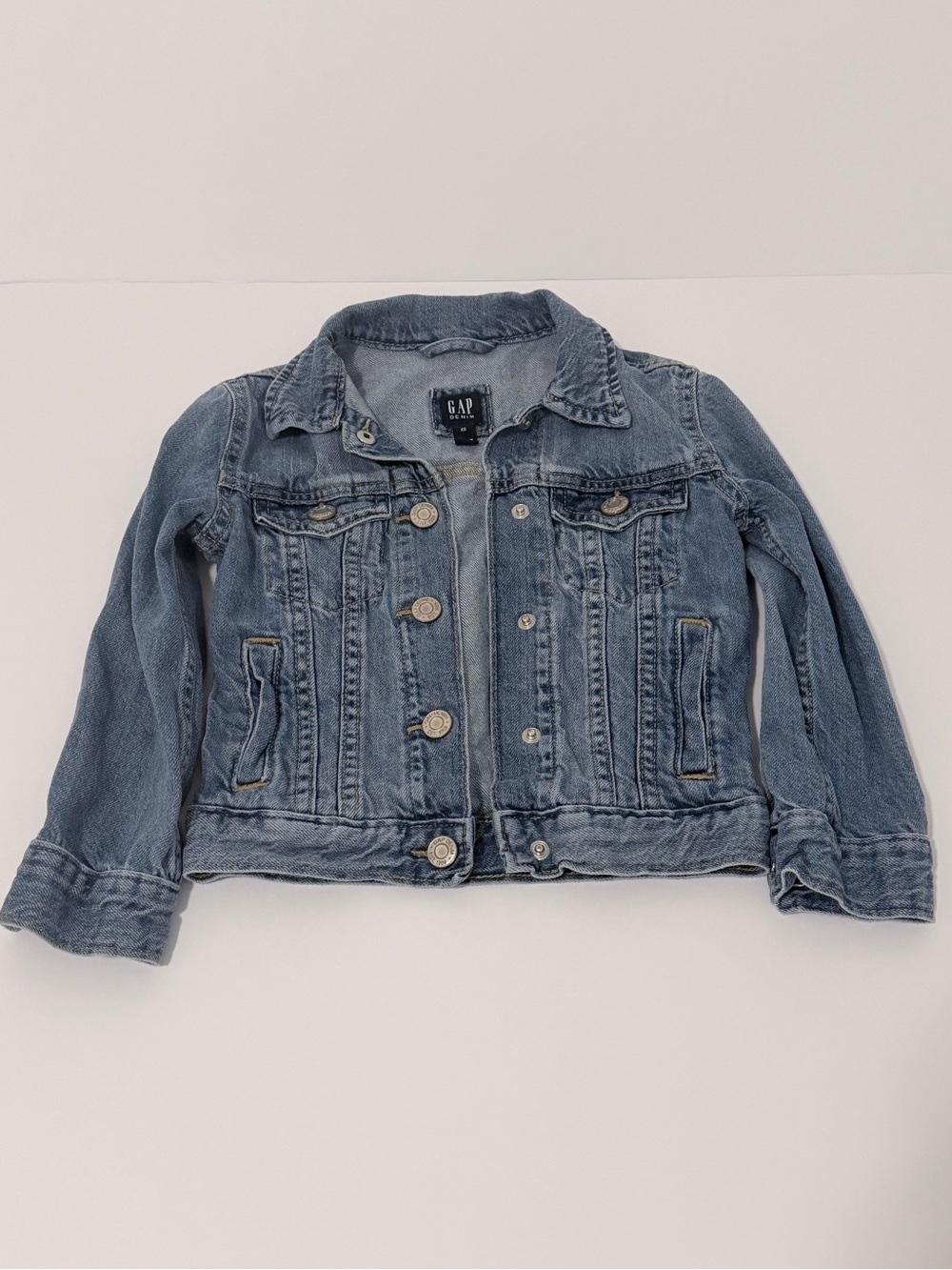 GAP Kids' Light Blue Denim Jacket - Classic Trucker Style Girls Size XS